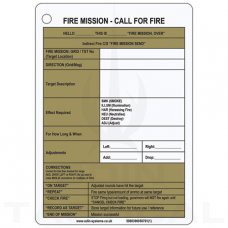 A6 Fire Mission Slate Card