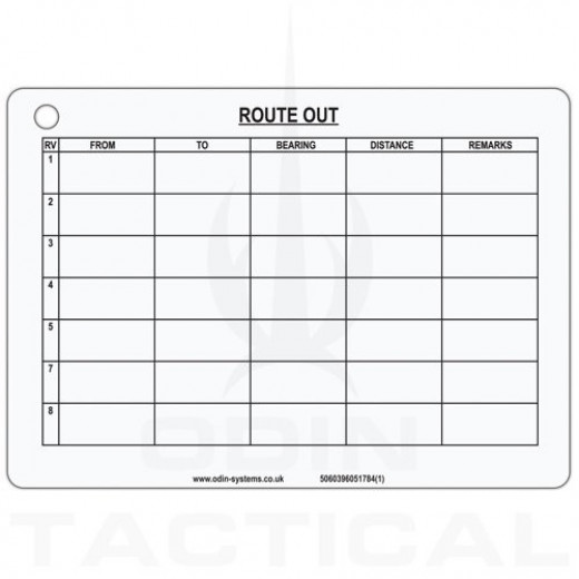 A6 Route Out Slate Card