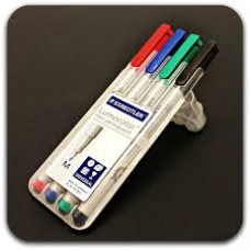 Non-Permanent Lumo Coloured Pens - 4 Pack